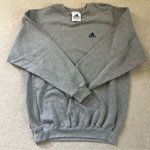 Adidas Men’s Gray Embroidered Crewneck